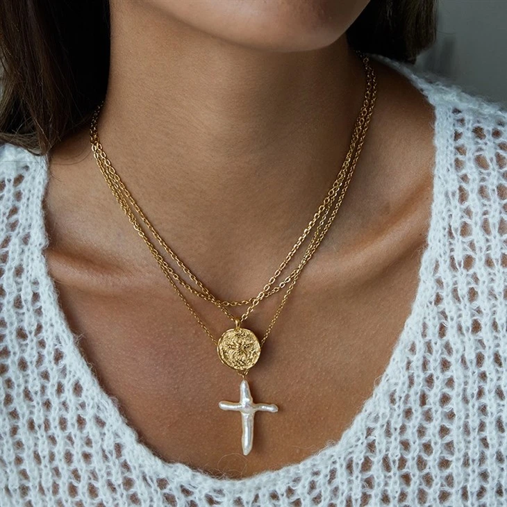316 Stainless Steel Cross Necklaces high quality