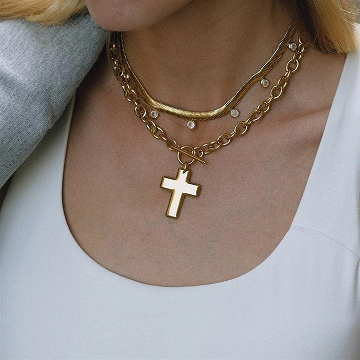 316 Stainless Steel Cross Necklaces factory