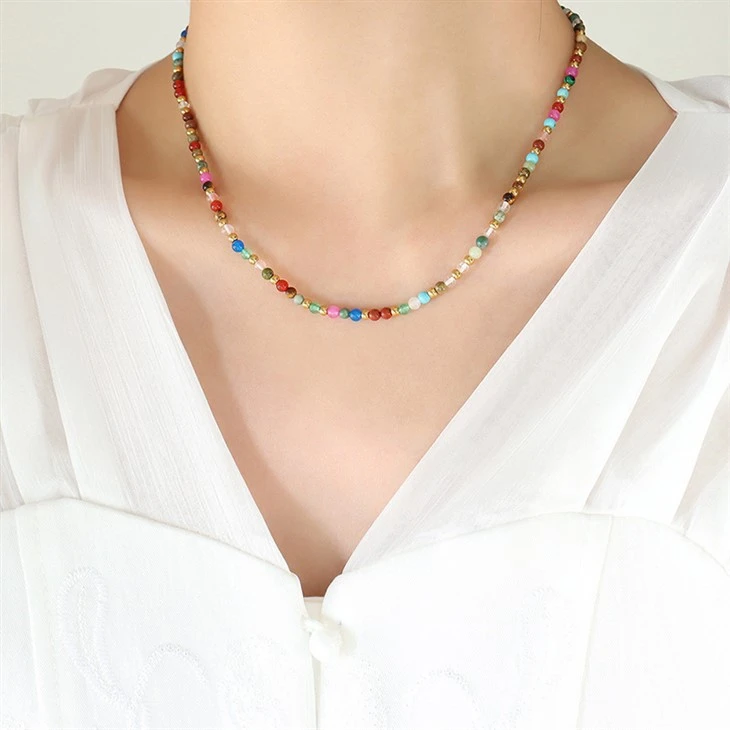 Collaret de pedra natural boho