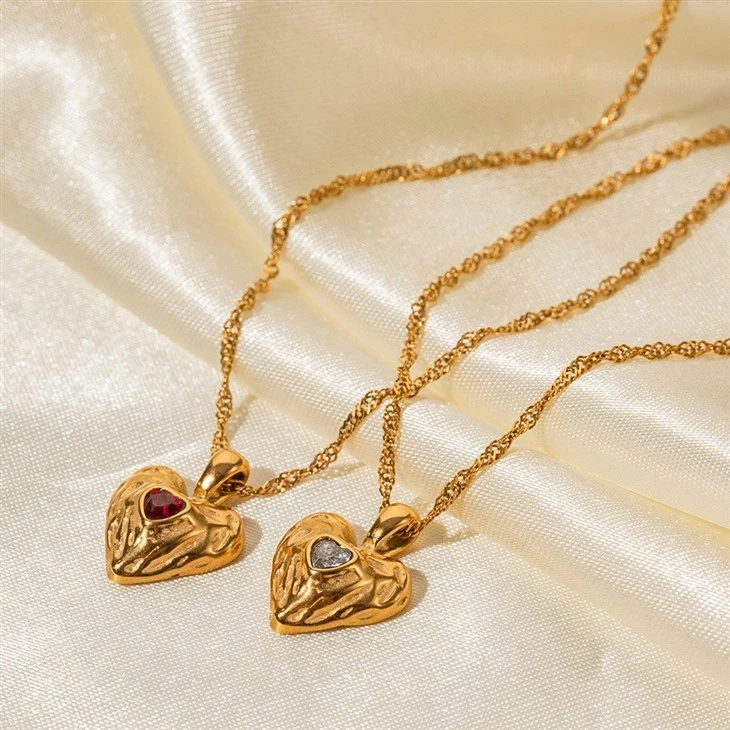 Hammered Heart Necklace