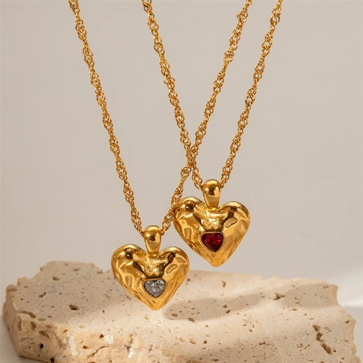 Hammered Heart Necklace