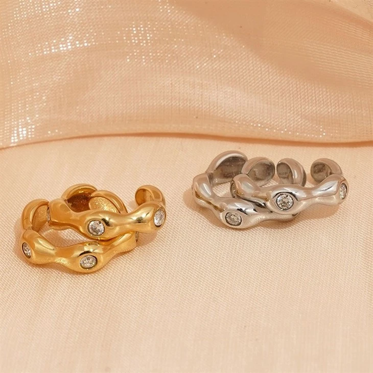 Irregular Zircon Clip Earrings suppliers