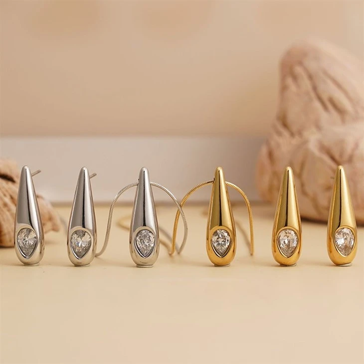 Teardrop Zircon Stud Earrings suppliers