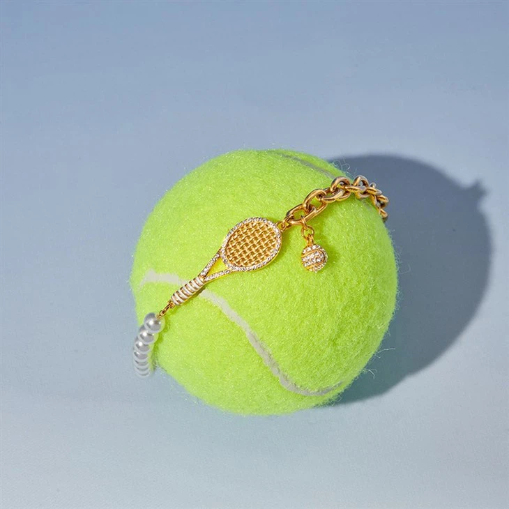 Tennis Racket Charm Zircon Bracelet suppliers