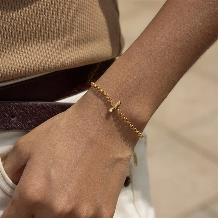 Two CZ Bar Bracelet factory